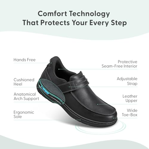 Orthofeet Men's Orthopedic Xavier Hands-Free Slip On Casual Shoes3