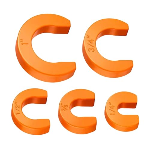 Wodsty Lot de 5 clips de déconnexion pour raccords à emboîter 1/4, 3/8, 1/2, 3/4, 1, outil de démontage en plastique pour tuyaux en cuivre, PEX, CPVC