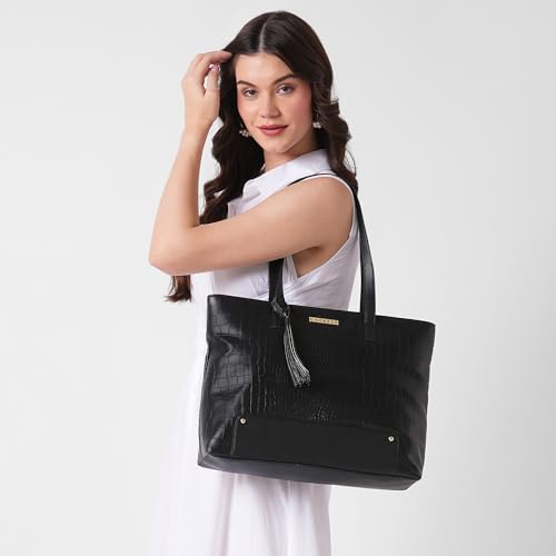 Image of Caprese Sansa 16 Inch Laptop Large Tote Bag for Women | Stylish, Durable, Multi-Compartment Design for Work, Travel, Shopping | Comfortable Straps Shoulder and Handheld Bag for Daily Use