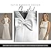 David's Bridal The Edit High Neck Satin Bow Back Mermaid Wedding Dress, Soft White Modern Bridal Gown with Fitted Silhouette for Ceremonies, City Hall Weddings and Elegant Celebrations