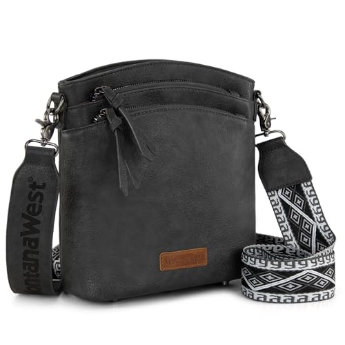 Montana West Crossbody Purses and Handbags for Women Double Compartments Cross Body Bag with Adjustable Strap AR-MWC-H185AGY by Montana West - Used condition - Image 8