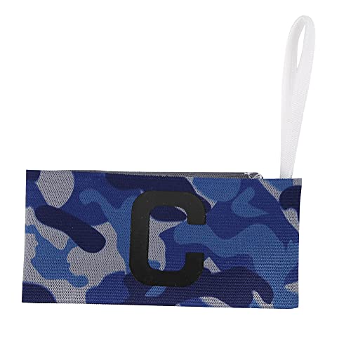 Knitymac Football Captain Armband Durable Nylon Outdoor Team Sports Groups Soccer Armbands Adjustable Player Bands(Blue) #TOP23