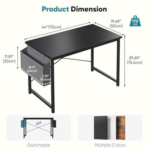 Image of OLIXIS Computer Desk, 44 Inch Gaming Desks for Home Office Small Spaces