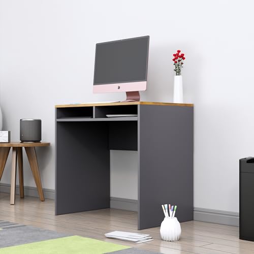 Image of Bniture Wooden Study Table for Home | Engineered Wood Laptop Study Table | Multi Purpose Office Desk for Laptop, Computer, Writing | Table for Study, Workstation Home & Office, Slate Grey & Giant Wood