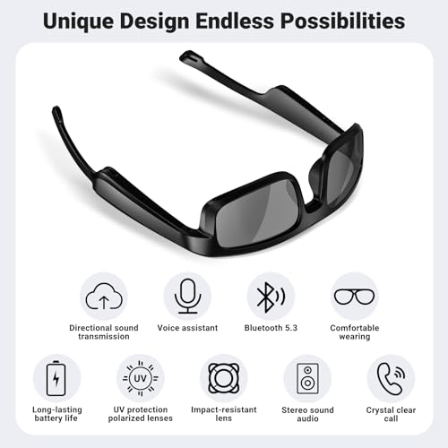 Lvtel M8 PRO Smart Glasses, Polarized Bluetooth Sunglasses thumb #7