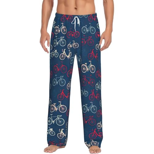 Pyjama homme imprimé bikes en micropolaire à carreaux avec poches