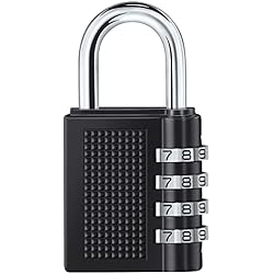 Candado 4 Numeros Vinabo 4 Digitos Candado Combinacion Taquilla,Candado numerico, Candados para Mochilas y Maletas,Candado para El Casillero del Gimnasio Escolar, Archivadores, Caja De Herramientas,Cerca, Cerrojo