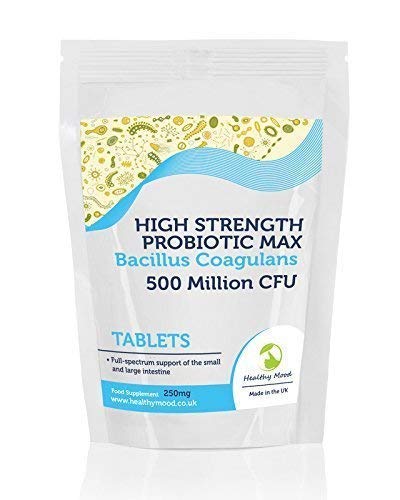 Probiotics Bacillus Coagulans 500 Mln CFU 250mg x 120 Tablets Pills in Resealable Packet Bags Health Food Supplements Nutrients HEALTHY MOOD UK Quality Nutrients