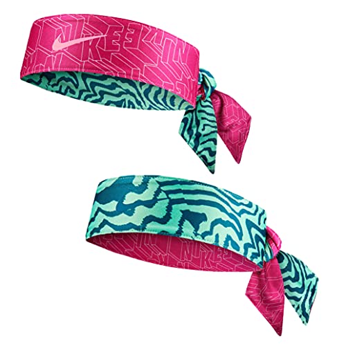 Nike Dri-Fit Head Tie Reversible Printed Fireberry/Tropical Twist/Sunset Pulse One Size (Youth)