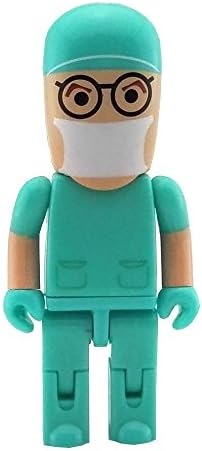 Aneew Pendrive 32GB Green Hat Man Doctor Surgeon Robot USB Flash Drive Memory Thumb Stick U Disk