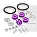 AJP Distributors JDM Aluminum Quick Release Fasteners Washers Kit Purple + Tension Band O-Rings Compatible/Replacement For Universal Car Bumpers Fender Flare Hood Bonnet Trunk Lip Diffuser Hatch Lids