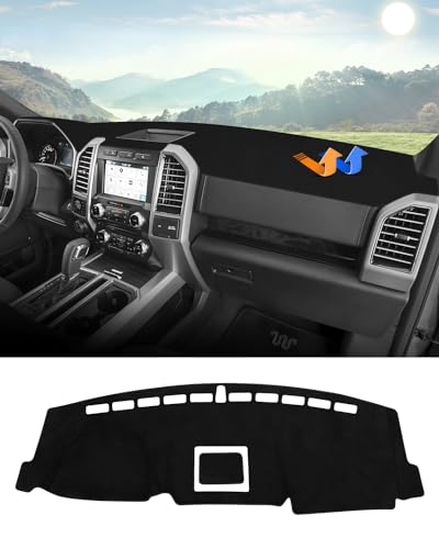 Image of Autorder Dashboard Cover Mat for 2018-2021 Ford Expedition Accessories Dash Cover Flannel Dash Mat Sunshade Glare UV Rays Protector