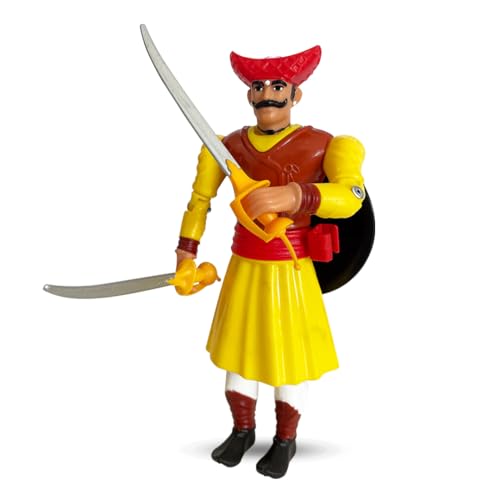 Image of Swarajyache Shiledar - The True Super Hero - 6 Inch Tall Action Figure with Accessories (Mawala, Yellow)