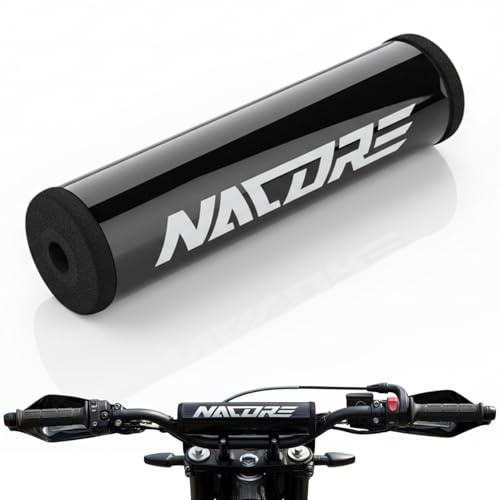 NACORE Dirt Bike Handlebar Pad, 7.87'' 200mm, Motorcycle Cross Bar Round Pad Universal for Most Pit Bikes, Dirt Bikes, ATVs, Minibikes, Motorcycles, Ebikes, BLACK