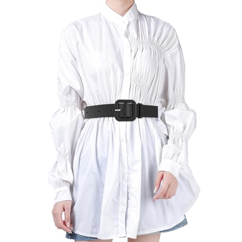 Women Wide Leather Belt for Dresses Coat Women Waist Belt 1.5