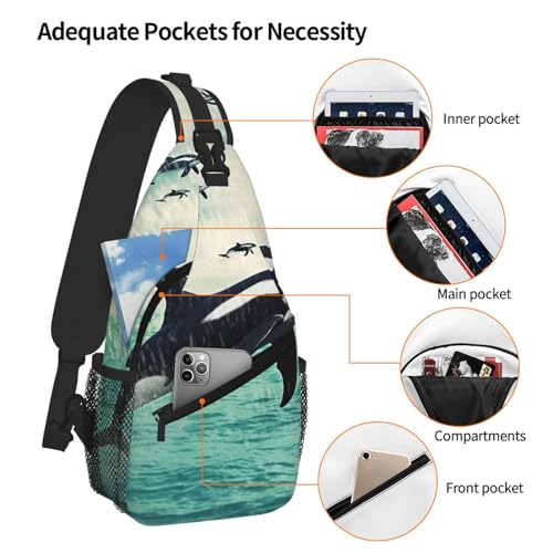 Morrales de pecho unisex estilo Sling ajustable miniatura 4