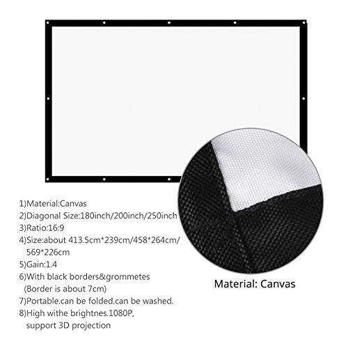 Amazon | 180/200/250/300インチプロジェクションプロジェクター