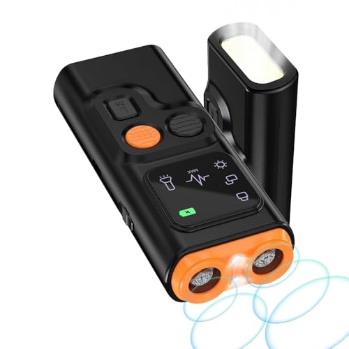 Queenmew Antibell Ultraschall Gerät, 2 Modi Anti Bell Gerät Hunde mit Stroboskop Taschenlampe, 30 Fuß Tragbares Antibell für Hunde mit Display für die Meisten Hunde im Innen- und Außenbereich