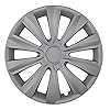 Albrecht 14 inch zilver wieldoppen voor stalen velgen – Sierwieldoppen Delta an hoogwaardig kunststof met gelaagde…