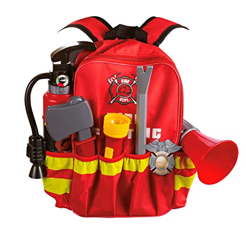 Tachan Cartoon Mochila 6 Accesorios de Bombero para Juego, Color Rojo (CPA Toy Group Trading S.L....