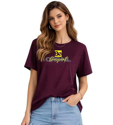 Image of London Hills Women Cotton Printed T-Shirt Combo Pack of 3 | Loose Fit Half Sleeve Round Neck Graphic Tees for Girls & Ladies | Women's Western Tops | Cute Trendy Print Summer Fashion T-Shirts