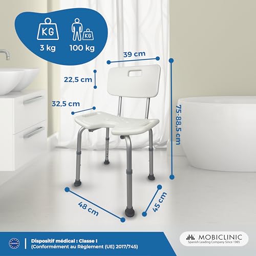 Siège de douche Marisma Mobiclinic contre les risques de chute