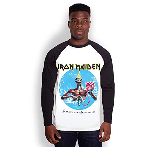 Image of Iron Maiden Men's Seventh Son Long Sleeve T-Shirt, White, Medium