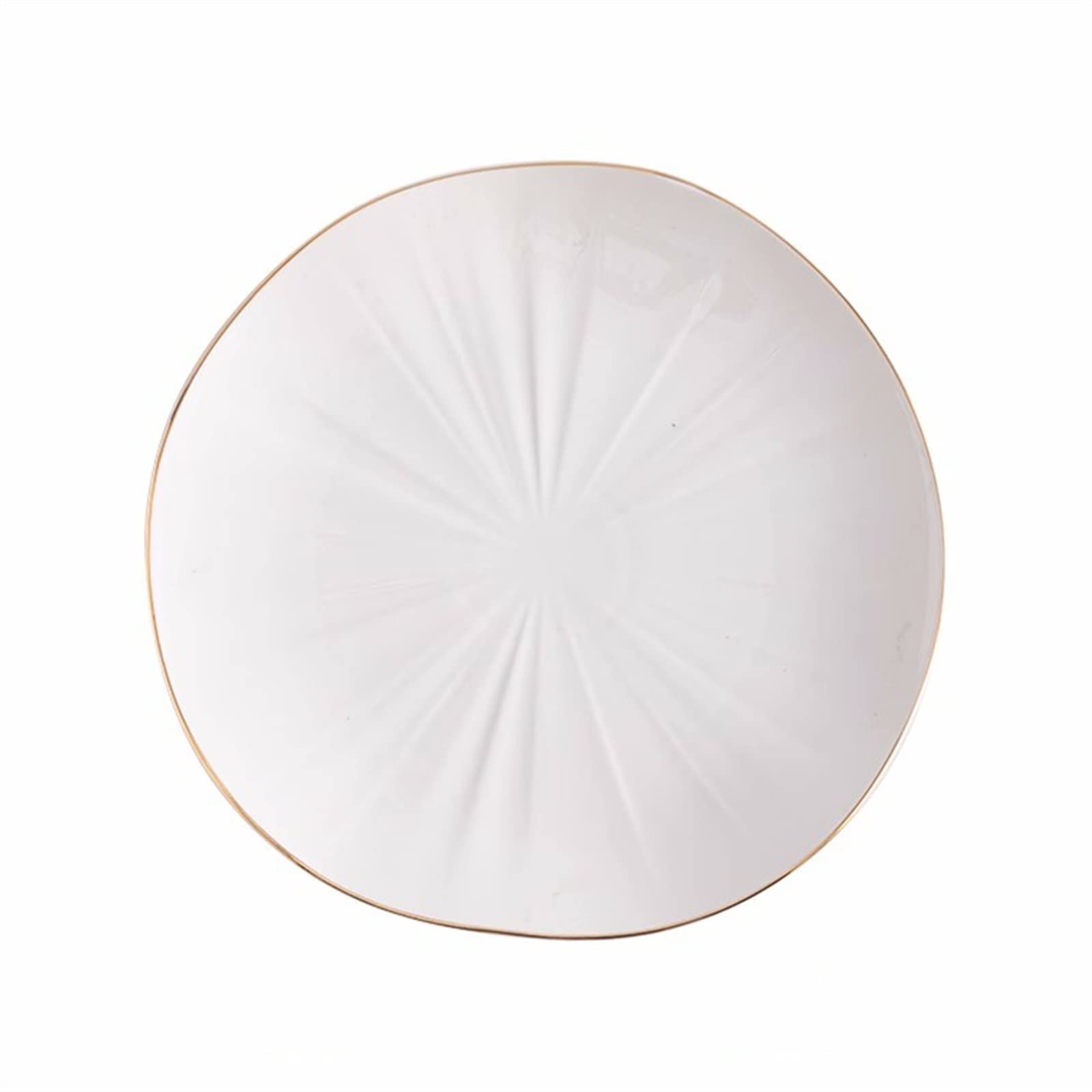 Talerze obiadowe Płyta ceramiczna Talerz do jadalni w stylu zachodniochińskim Naczynie domowe Biały płaski talerz Płytki talerz Talerz na owoce Prosty (szary 3)