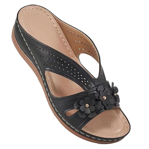 Extra Wide Fit Sandals Women's Wide Width Sandals for Swollen Feet,Breathable Fabric,Foldable for Travel,Textured Tread, Daily Commute Urban Exploration