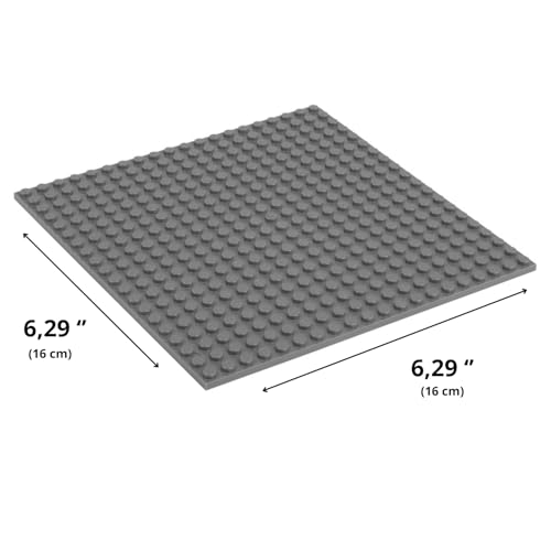 Image of Classic Baseplate - Building Kit for Toddlers & Kids - 20 x 20 Studs - 6.3 x 6.3 inches - Pack of 4 Baseplates - Compatible with Major Brands