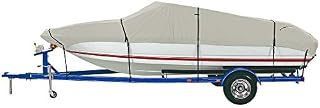 iCOVER 600D Trailerable Boat Cover- Water Proof Heavy Duty,Fits V-Hull,Fish&Ski,Pro-Style,Utility Boat,Fishing Boat,Runabout,Bass Boat,up