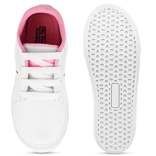 Image of KATS SHOES Kids Lace Shoe Sneakers Lightweight, Durable, Comfortable Casual Shoes for Girls Made with Premium Grade Foam Insoles, & Secure Closure