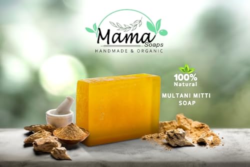 Image of Luxury Soap - Handmade Organic Ayurvedic Bath Bar with Pure Essential Oils for Glowing Skin | Sulfate-Free | For Men & Women (Pack of 3) (3, Multani-Mitti)
