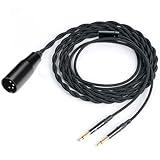 Fezzlo Balanced Cable Replacement for Hifiman Sundara HE4XX HE400SE Meze 99 Classics,Denon AH-D7200 Headphones 4PIN-XLR to Dual 3.5mm 6.5ft 4PIN-XLR