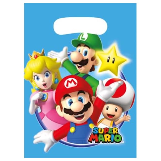 amscan 9901541 Sachets de fête Super Mario