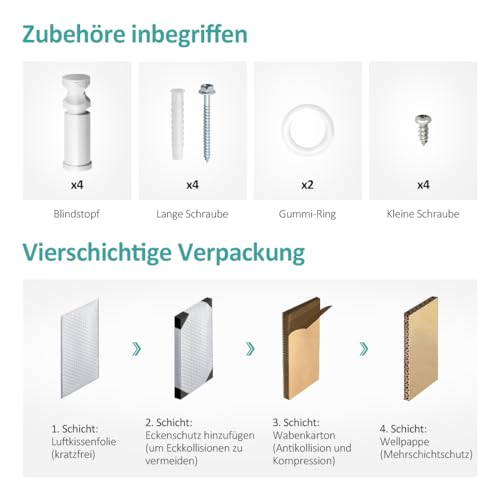 EMKE Badheizkörper 75x40 cm, Handtuchheizkörper Mittelanschluss Badheizkörper Handtuchhalter Handtuchwärmer Handtuchtrockner Handtuch Heizkörper Klein Bad Handtuchheizung Weiß 244W