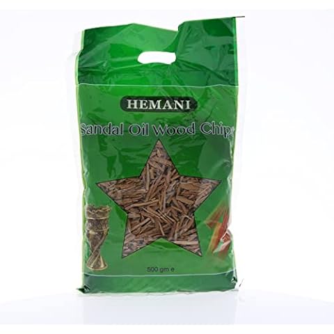 Hemani Sandalwood Natural Incense Chips - 500g - 100% Natural Aromatherapy for Anxiety, Sleep,Relaxation and Stress Relief, Natural Fragrance for Home & Office Cover