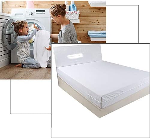 Small Double Mattress Protector Waterproof Zipped Bed Fitted Sheet Waterproof Mattress Cover Zip Up Encasement All Round Protection 30cm Deep (Small Double 120x200cm) - Image 5
