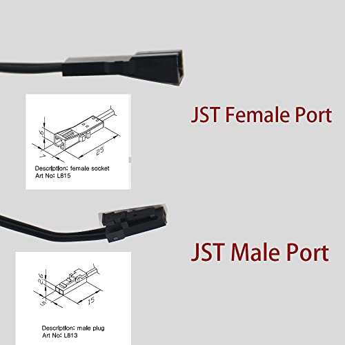 VST 6.56 ft Flexible Extendable Cables with 12V JST Connector Male and Female for VST 12V Puck Lights, Led Strip Light, 12V Driver by VST - Image 3