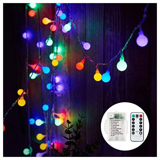 Fairy Lights Battery, 7M 60 LED Globe String Lights with 8 Lighting Modes, Fairy Light Battery Waterproof for Indoor, Outdoor, Christmas (Multi-Coloured)
