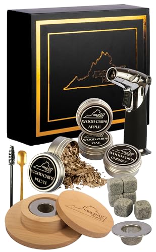 Kit de defumador de uísque com tocha e livreto de receitas, kit de defumador de coquetel e bourbon p