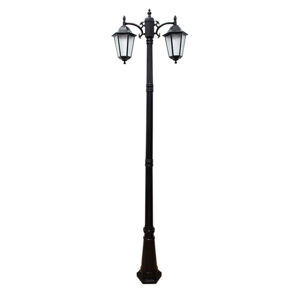 Lampadaire extérieur rétro E27 étanche en aluminium pour éclairage jardin