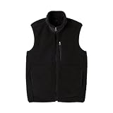 無印良品 紳士 ボアフリースベスト メンズ AB1PDA5A 黒 紳士L