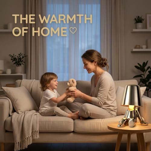 Image of Metal Table Lamp 3-Color CCT (Warm + Natural + Cold White) Touch Control USB Rechargeable Figurine LED Light for Bedroom Living Room