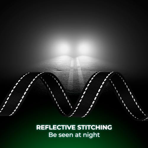 6 Foot Long Dog Leash with 2 Padded Handles – for Large and Medium Dogs – Walking Lead with Reflective Stitching and Traffic Handle for Control and Flexibility – Black 6 Foot Long Dog Leash with 2 Padded Handles – for Large and Medium Dogs – Walking Lead with Reflective Stitching and Traffic Handle for Control and Flexibility – Black
