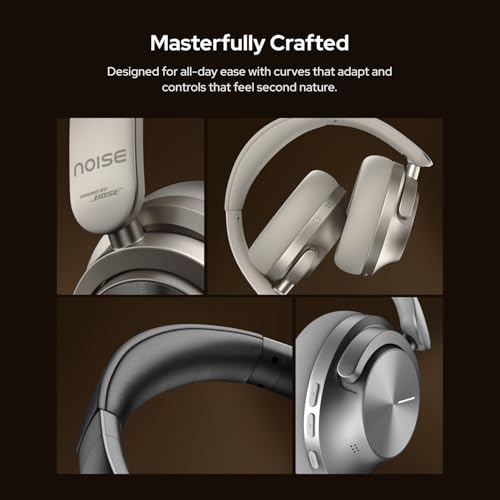 Image of Noise Master Buds Max, Sound by Bose Wireless Over-Ear Headphones, Adaptive ANC, LHDC 5.0, Immersive Spatial Audio,Upto 60H Playtime, Fast Pairing, Wear Detection(Titanium)