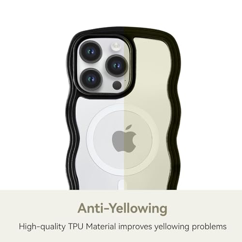 Coque MagSafe iPhone 13 Pro Max antichoc en silicone souple design ondulé - 9