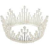 IMIKEYA Tocado de Novia de Perlas Barrocas Plateada Adorno para Boda y Fiesta Diadema Elegante para Mujer Accesorio de Fotografía y Obsequio para Novias y Diseño Exclusivo