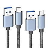 【Construction Robuste et Durable】: Le cable usb c usb est tressé en nylon, avec connecteurs en aluminium et plaqués or pour prévenir corrosion et contact lâche. Flexible et résistant, il offre une transmission stable et une longue durée de vie pour une utilisation quotidienne.