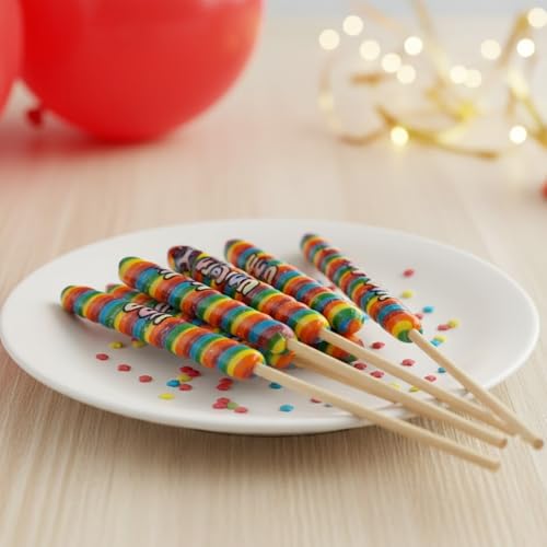 Adams & Brooks Strawberry Banana Mini Unicorn Pops, 1 lb 4 oz Box (48 ct.) - Twisty Unicorn Lollipops, Individually Wrapped Candy for Kids & Adults, Perfect for Birthday Party Favors, Goodie Bags & More - image 7